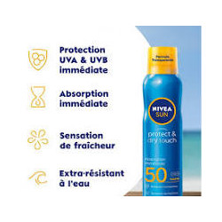 NIVEA Sun - Brume solaire Protect & Dry touch SPF 50.