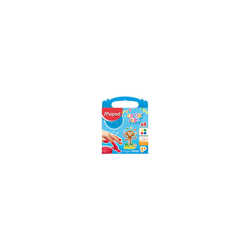 Peintures aux doigts -  4 pots - Maped - Color'peps.