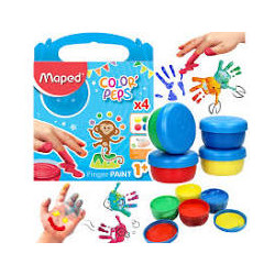 Peintures aux doigts -  4 pots - Maped - Color'peps.