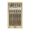 Coffret de 6 Fourchettes - inox - jean dubost Laguiole - fabriqué en France.