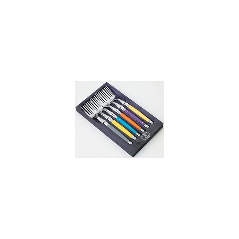Coffret de 6 fourchettes de table - jean Dubost laguiole - fabriqué en France.