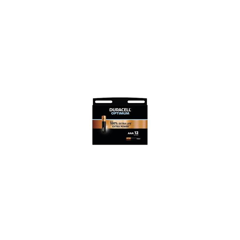 Piles AAA - Duracell Optimum (lot de 12) - Piles Alcalines 1.5V