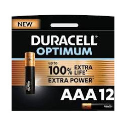 Piles AAA - Duracell Optimum (lot de 12) - Piles Alcalines 1.5V