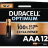 Piles AAA - Duracell Optimum (lot de 12) - Piles Alcalines 1.5V