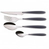 jean Dubost - menagere 24 pieces. gris/petit carreau.