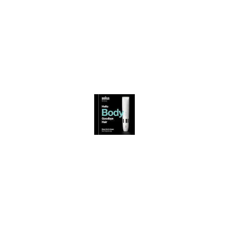 Braun Body Mini BS1000 - Tondeuse Corps Électrique Pour Femme Et Homme - Blanc.