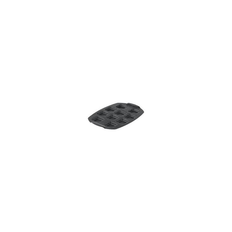 - Revêtement Tefal Moule gâteau 10 mini carrés antiadhésif -  Aluminium recyclé et recyclable.