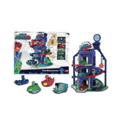 Dickie - PJ Masks - Garage Quartier Général Pyjamasques & 4 Véhicules.