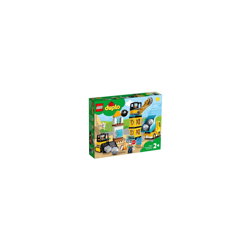 LEGO  Duplo - 10932 La Boule De Démolition - Jeu De Construction avec Camion - Grue Et Bulldozer.