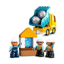 LEGO  Duplo - 10932 La Boule De Démolition - Jeu De Construction avec Camion - Grue Et Bulldozer.