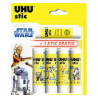 UHU Stic - Bâtons de colle sans solvants -  blanche - deco alléatoire -  lot de 5 stics de 8.2 g