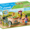 Playmobil country - 71306 - Cycliste avec vélo et remorque Avant - avec Deux Personnages -  Un vélo - Une cagette.