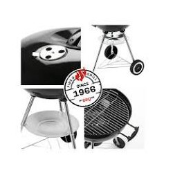 LANDMANN Petit barbecue sphérique à charbon de bois -Surface de cuisson env. Ø 41 cm.