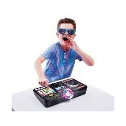 VTech - Kidi DJ Mix - Platine DJ Enfant 12 en 1 - Table de Mixage Bluetooth avec Pads Lumineux - Boule Disco.