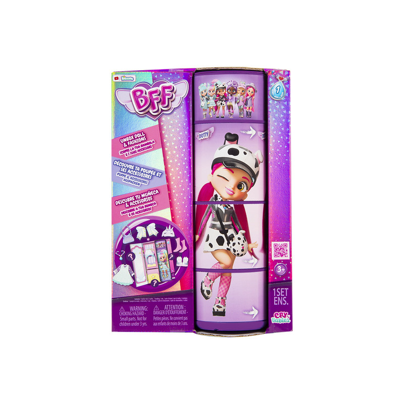 BFF BY CRY BABIES Dotty -  Poupée Fashion à Collectionner avec Cheveux Longs.