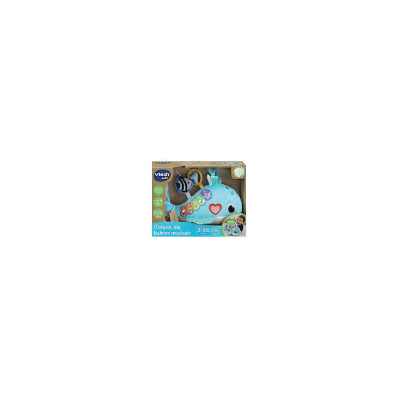 VTech - Océane - Ma Baleine Musicale - Peluche Bébé Interactive.