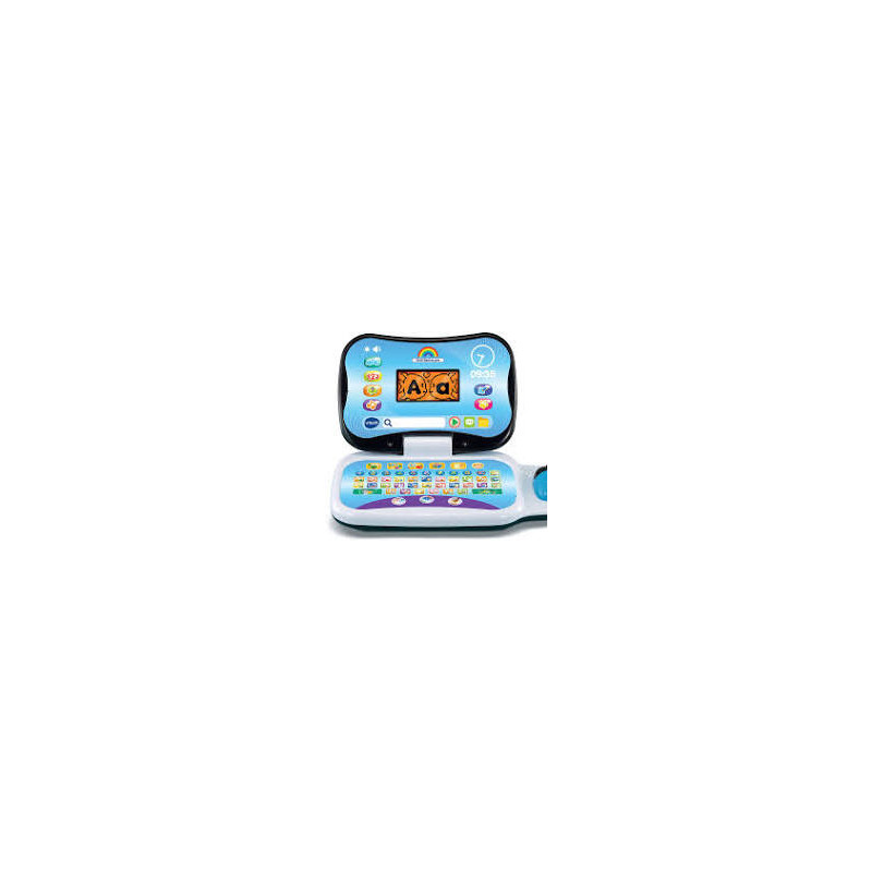 VTech - Ordi Genius Pro Noir - Ordinateur Portable Enfant avec Écran Rétroéclairé - Souris - 20 Jeux Évolutifs.