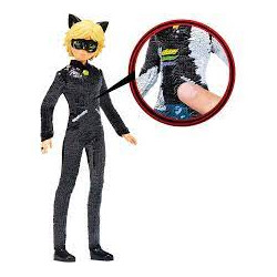 Bandai - Miraculous Ladybug - Poupée à sequin - Adrien.