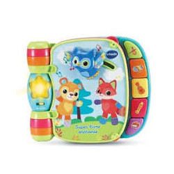 VTech - Super Livre Enchanté des Baby Loulous Bleu - Livre Interactif Bébé - 6 /36 mois.