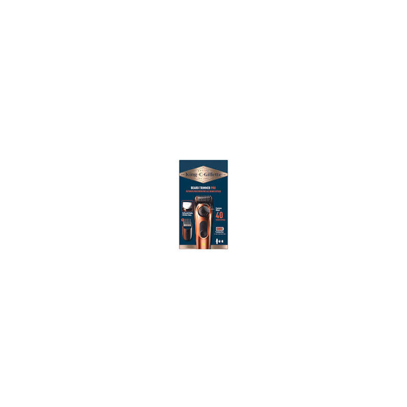 Tondeuse A Barbe Electrique Homme King C. Gillette PRO Avec Molette De Précision Pour 40 Réglages de Longueur.