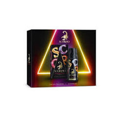 Scorpio Coffret Scorpio Scandalous comprenant 1 eau de toilette - 1 déodorant et 1 gel douche.