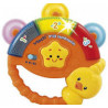 VTech - P'tit Tambourin - Instrument de Musique Bébé - Hochet Tambourin Interactif - Jeu de Motricité Fine.
