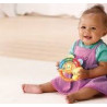 VTech - P'tit Tambourin - Instrument de Musique Bébé - Hochet Tambourin Interactif - Jeu de Motricité Fine.