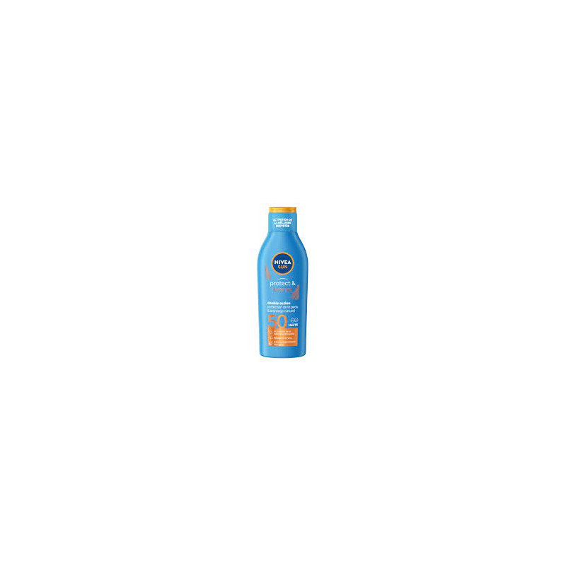 Lait NIVEA SUN protection solaire Protect&Bronze FPS50 200ml.