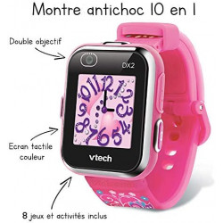 VTech - KidiZoom SmartWatch DX2 Rose -  Montre Digitale Enfant -  Photo - Selfie - Vidéo - Écran Tactile Vertical.
