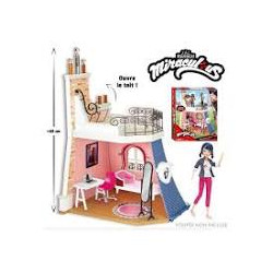 Miraculous - La chambre de Marinette - BANDAI - Univers de jeu compatible avec les poupées Miraculous 26 cm.