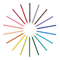 BIC Kids Tropicolors - Crayons de Couleur -  Couleurs Assortis - Etui Carton de 18 unité.