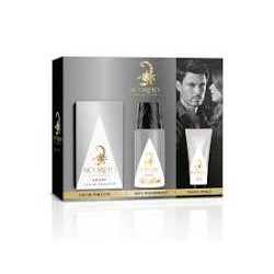 SCORPIO sport - Coffret 3 produits Homme - Eau de toilette flacon 75ml - Déodorant atomiseur 150ml - Gel crème pour visage 50ml.