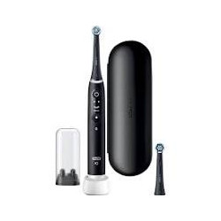 Oral-B iO 6N - Brosse À Dents Électrique Noire Connectée Bluetooth - 2 Brossettes -1 Étui De Voyage.