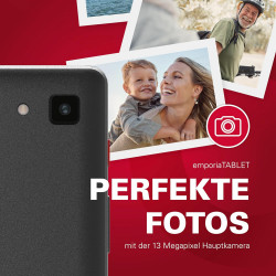 Emporia TAB1-001 - Tablette pour Seniors 4G Volte - Tablette PC avec Carte SIM - Écran 10.1 - Android 11 - Appareil Photo 13 MP