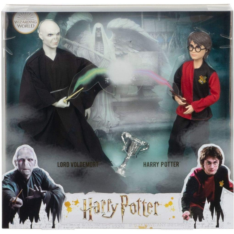 Mattel Lot de 2 poupées Harry Potter Lord Voldemort et Harry Potter.