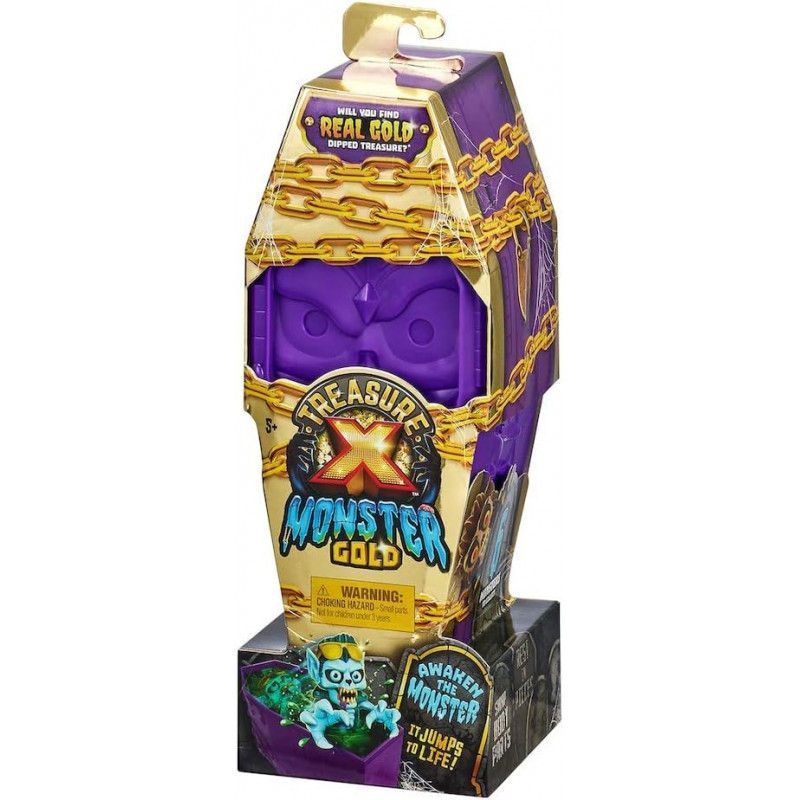TREASURE X Monsters Gold Single Pack Un jeu unique composé de slime et de toile d'araignée.