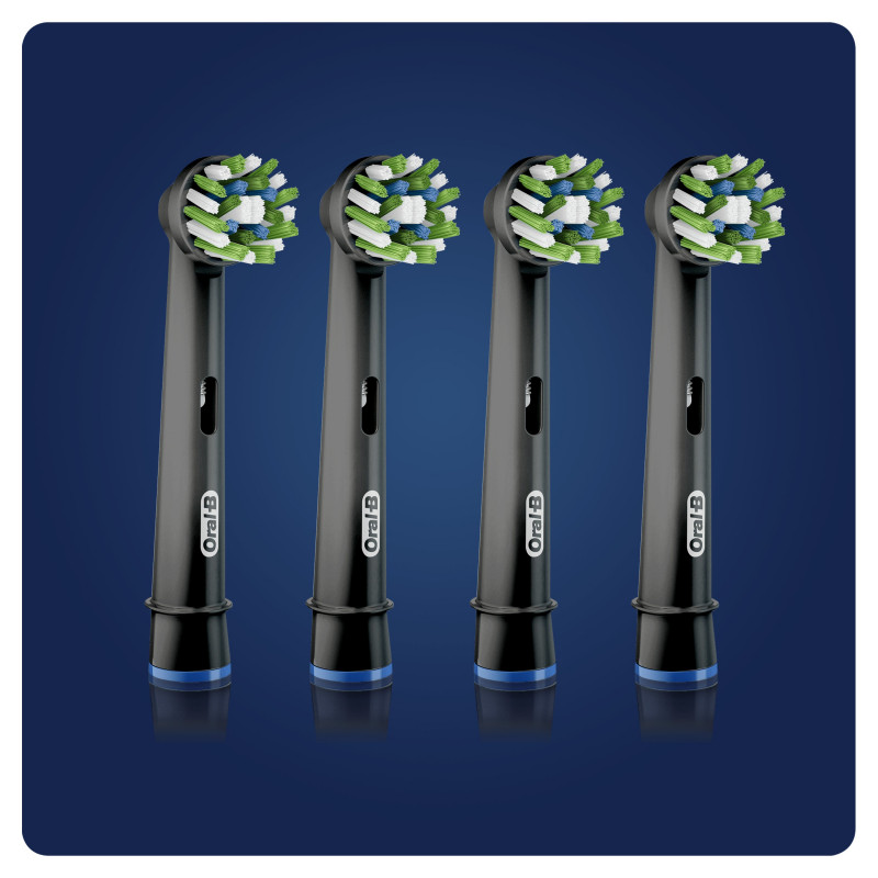 Oral-B CrossAction  tête de brosses 4 pièce(s) Noir