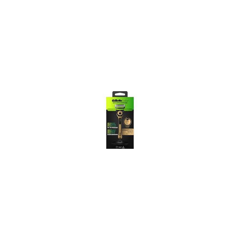 GilletteLabs Avec Barre Exfoliante - Rasoir Pour Homme Gillette - 1 Manche - 1 Lames - Avec Socle Magnétique.