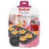 Tefal - Assiette 12 coupelles à cupcakes - en aluminium 30 x 23 x 1.5 cm - Noir - Marron.