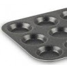 Tefal - Assiette 12 coupelles à cupcakes - en aluminium 30 x 23 x 1.5 cm - Noir - Marron.