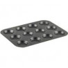 Tefal - Assiette 12 coupelles à cupcakes - en aluminium 30 x 23 x 1.5 cm - Noir - Marron.