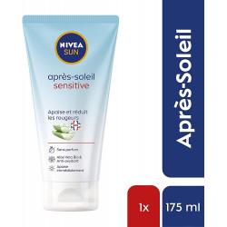 NIVEA SUN - Gel après-soleil Sensitive SOS - gel aloe vera bio hydratant et apaisant - après-soleil sans parfum.