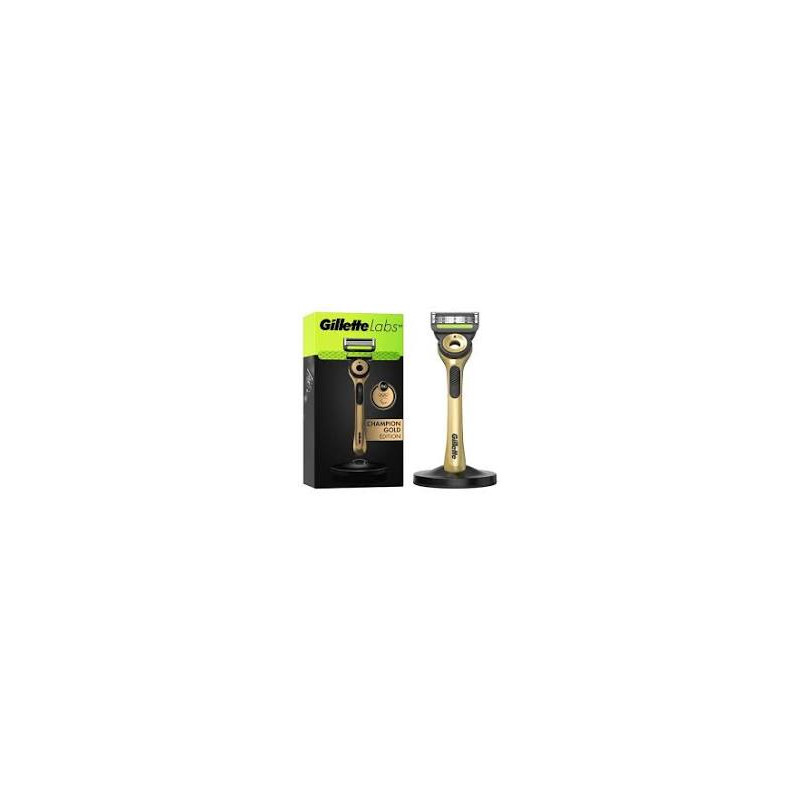 Labs - Rasoir avec barre exfoliante Gillette - Champoin gold edition.