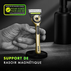 Labs - Rasoir avec barre exfoliante Gillette - Champoin gold edition.