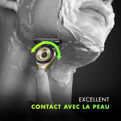 Labs - Rasoir avec barre exfoliante Gillette - Champoin gold edition.