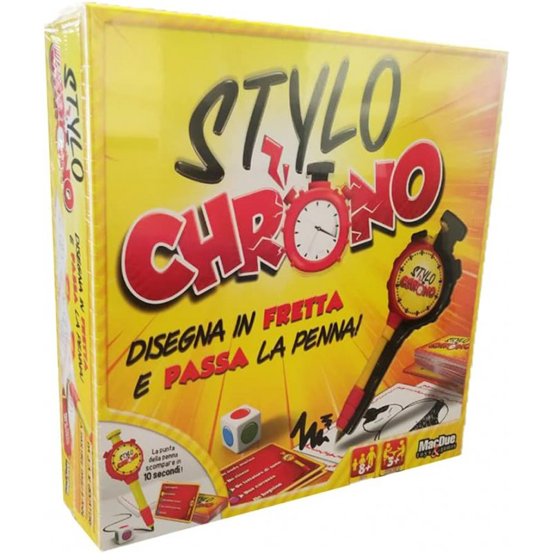 Stylo Krono - Jeu d'ambiance - Jeu Rigolo - A partir de 8 ans- Jeu de société - Jeu de dessin.