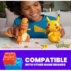 MEGA Pokémon Jeu de construction avec 529 pièces et 3 personnages articulés.