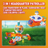 PETRONIX Defenders Ensemble de jeu transformable 3 en 1.Siège social, figurine de jeu transformable.