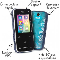 VTech - KidiZoom Snap Touch Bleu Appareil Photo Numérique Portable.