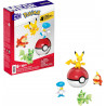MEGA Pokémon Coffret Construction avec 4 Figurines Articulées Et 1 Poké Ball, Inclus Pikachu Et 3 Nouveaux Pokémon Starters.